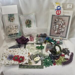 Kits Beads Flowers Leaves Glass Pendant Bracelet B27